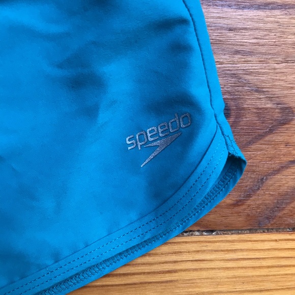 Speedo Teal Athletic Shorts, EUC, M - Picture 3 of 8